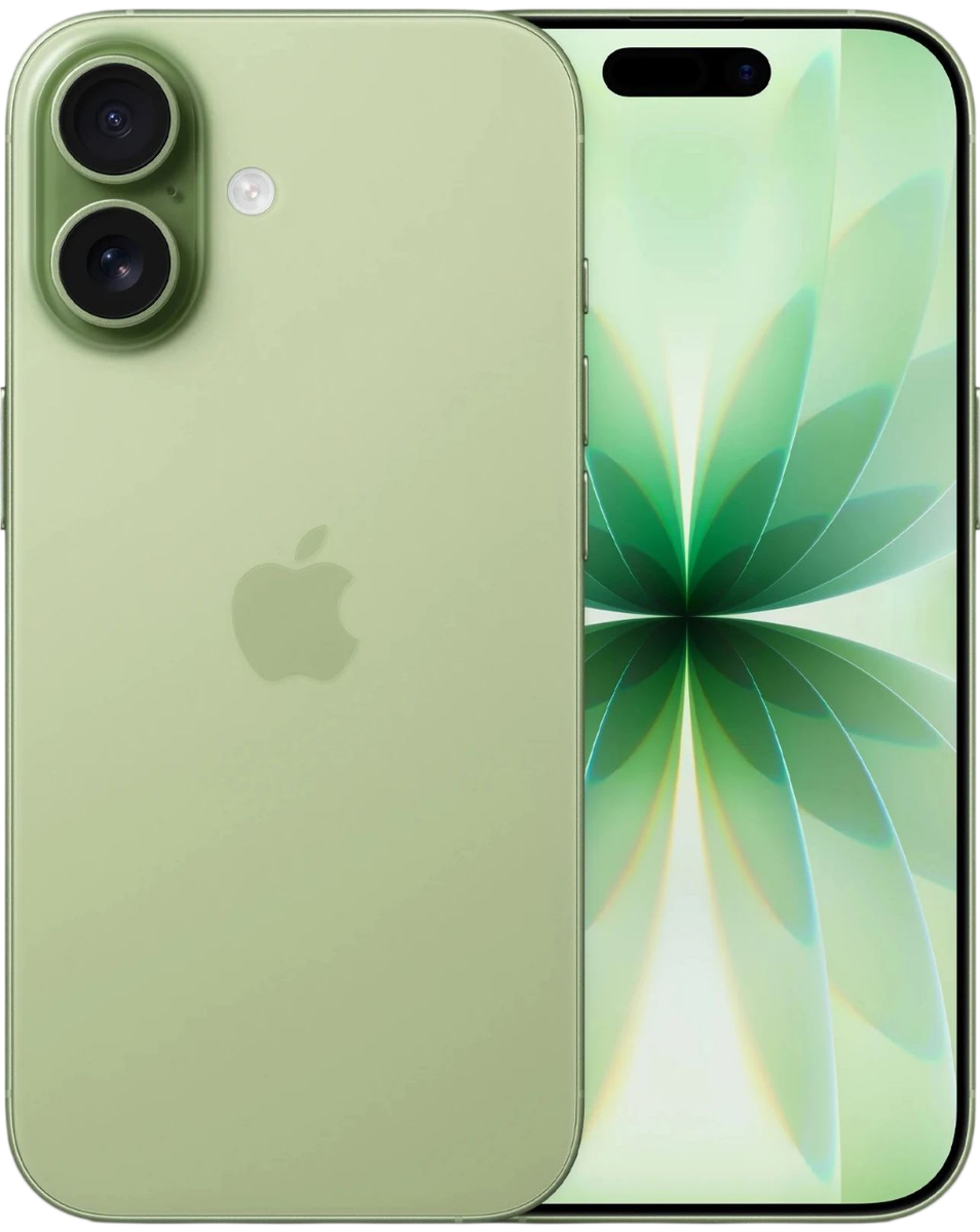 Смартфон Apple A3520 iPhone 17 512Gb зеленый моноблок 3G 4G 1Sim 6.3" 1206x2622 iOS 26 48Mpix 802.11 a/b/g/n/ac/ax/be NFC GPS Protect