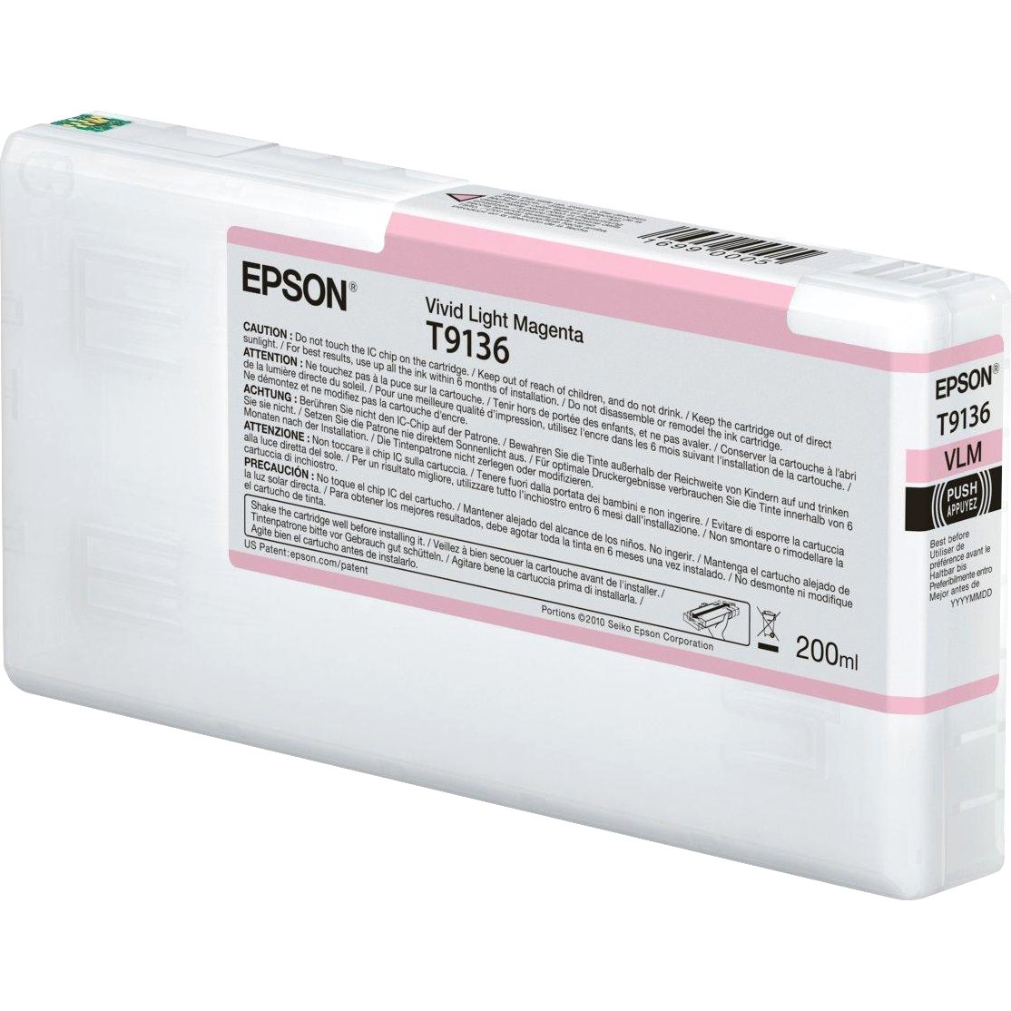 Картридж EPSON T9136 светло-пурпурный для SC-P5000 (C13T913600 / C13T91360N)