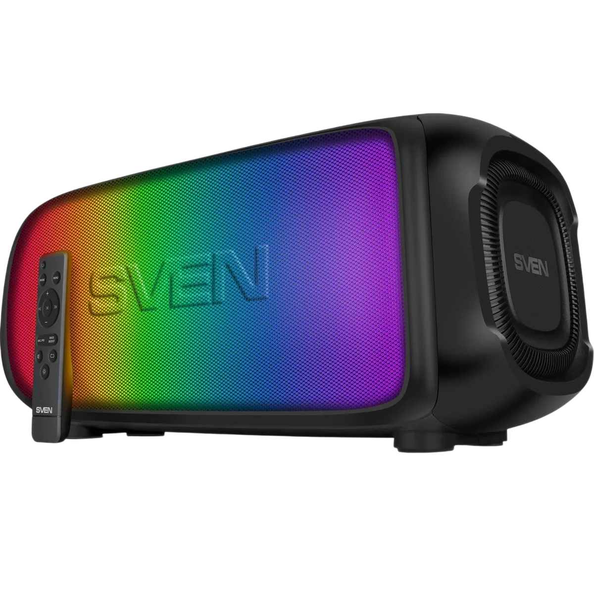 SVEN PS-860, черный, акустическая система 2.0, мощность 2x50 Вт (RMS), Bluetooth, FM, USB, microSD, встроенный аккумулятор