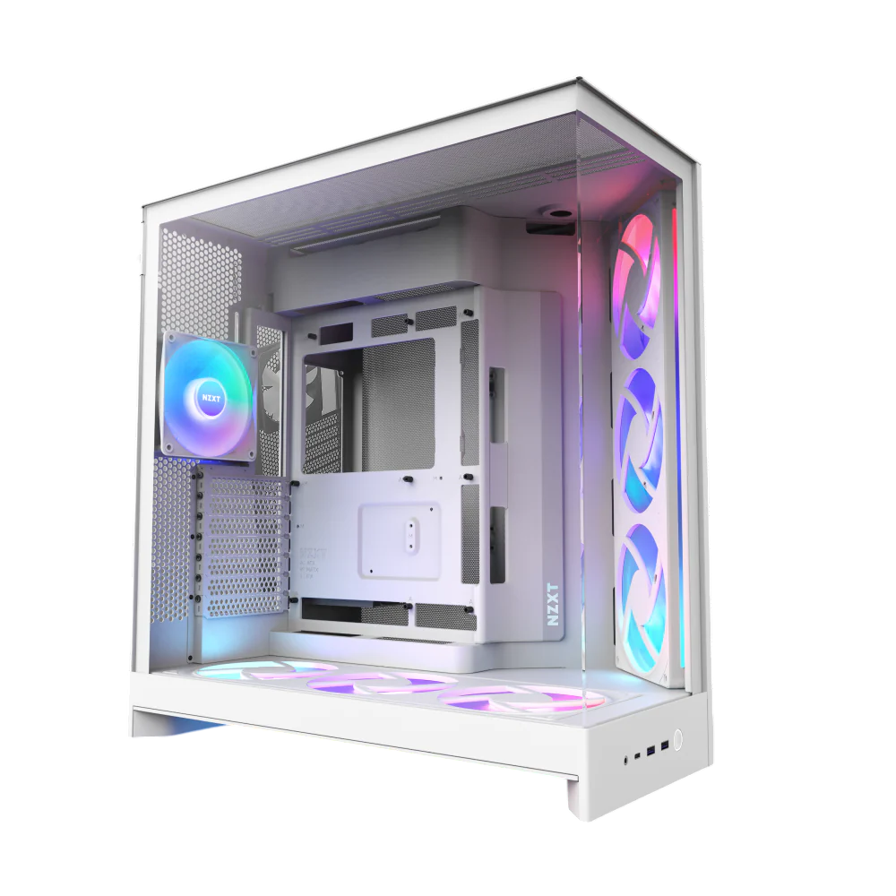 Корпус ПК NZXT CM-H92FW-P1, H9 Flow, Midi-Tower, белый, без БП