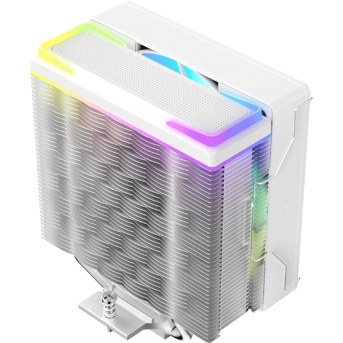Кулер для процессора/ CPU Cooler Ocypus Delta A40 SE WH ARGB (190W, 4-pin PWM, 147mm, Al/Cu, 4x6mm, ARGB, 1x120mm, 60CFM, 31dBA, 1800RPM, S: 1851/1700/1200/115X, AM5/AM4, white)