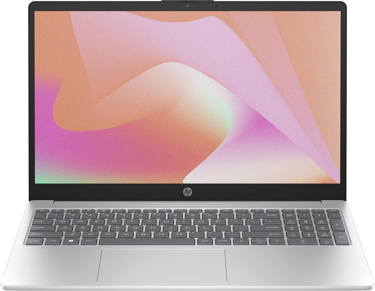 Ноутбук HP Inc. 15-fd0127dx - 15.6", 1920x1080 (Full HD), 300-nit, Intel Core 7 150U 1800MHz, DDR5 16 ГБ 512 ГБ, Intel Graphics, Bluetooth, Wi-Fi, 3cell, серебристый, Windows 11 Home 64, B4HN8UA