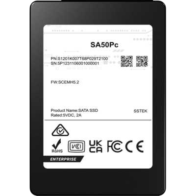 Серверный диск/ Phison SSD ESM1220, 480GB, 2.5" 7mm, SATA3, TLC, R/W 530/500MB/s, IOPs 97 000/30 000, TBW 735, DWPD 1, non-OPAL
