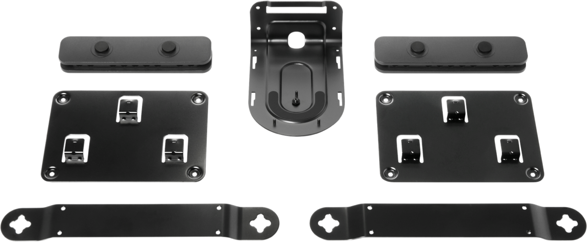 939-001644 - Монтажный комплект для Logitech для Rally с зажимными приспособлениями для кабелей (2 шт.) и монтажными приспособлениями для камеры, колонок (2 шт.) и концентраторов (2 шт.)