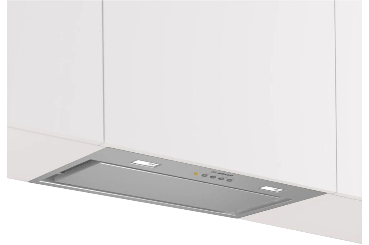 Встраивамая вытяжка Bosch DLN56AC50 52 см, производительность до 570 м3/ч., 3 ступен и + интенсивный режим, LED-освещение, кнопочный переключатель