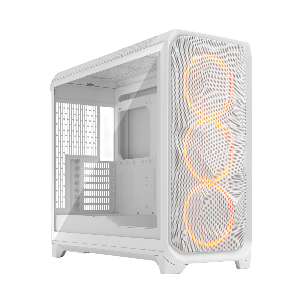 Корпус ПК без блока питания/ Case Fractal Design Meshify 3 XL RGB TG Clear Tint, Full-Tower, 3x140mm ARGB, 2xUSB-A 3.2 + 1xUSB 3.2 Type-C SSI-EEB, SSI-CEB, E-ATX, ATX, mATX, mITX, White