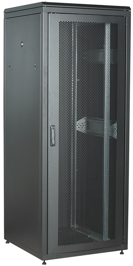ITK LINEA N Шкаф сетевой 19" 47U 800х800мм перфорированная передняя дверь задняя металлическая черный