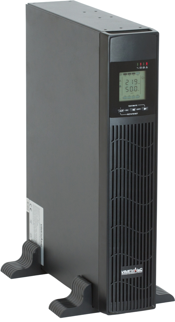 Импульс ИБП Юниор ПРО 1000 R/T {1000 ВА/800 Вт, LCD, USB, RJ-45/RJ-11, слот для SNMP, АКБ 2х7Ач, IEC-C13x3},черный {JR10201}