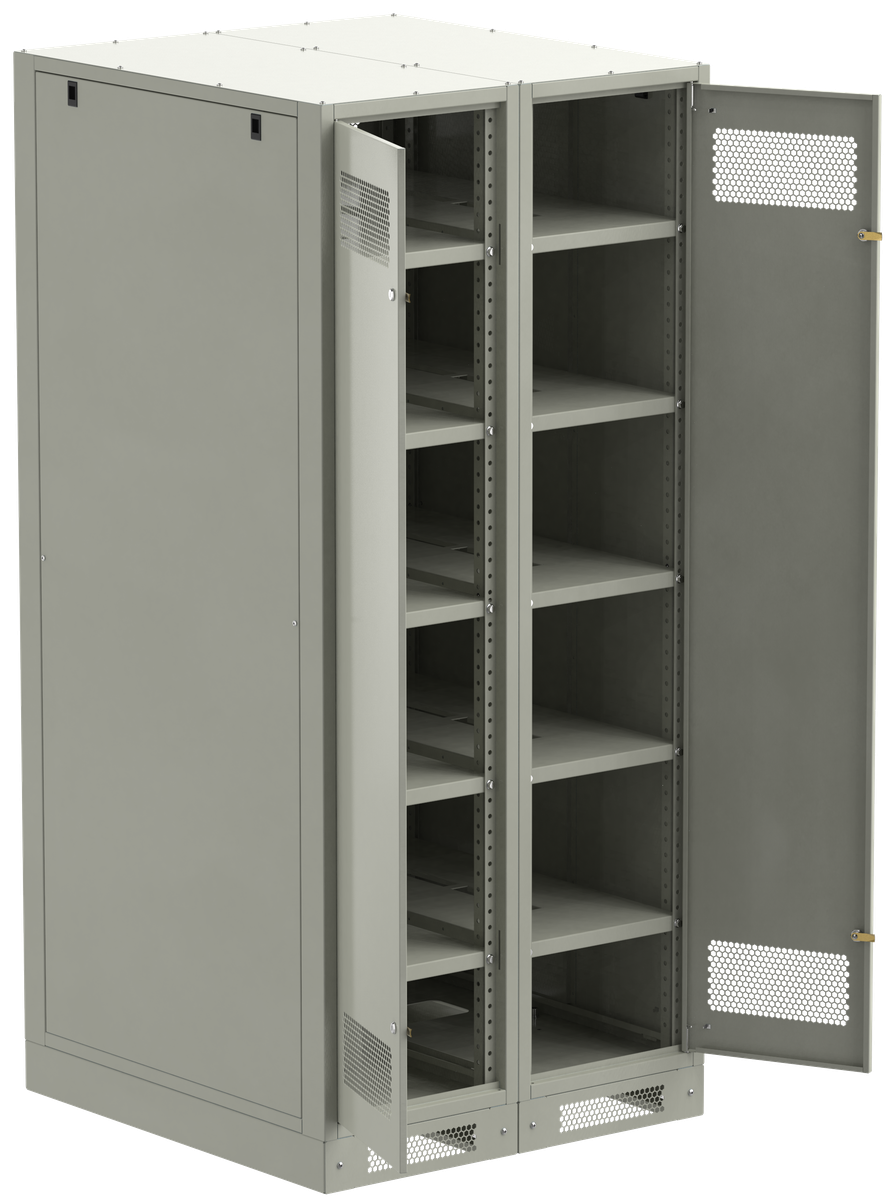 ITK LINEA B Шкаф аккумуляторный (пустой) 2000х900х950мм двустворчатая металлическая дверь серый