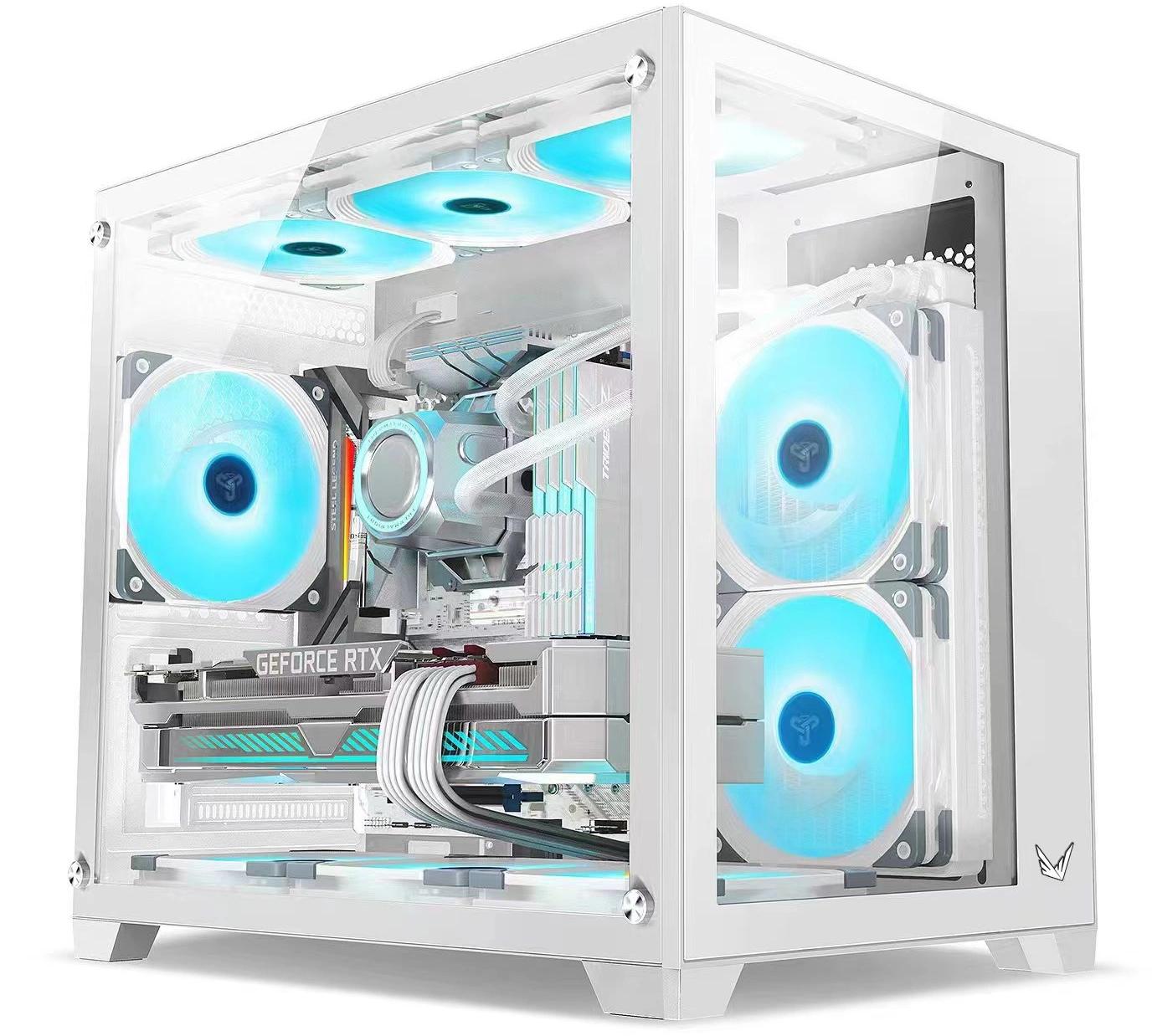 Корпус Formula Crystal Z5 TG белый mATX 11x120mm 2xUSB2.0 1xUSB3.0 audio bott PSU [CRYSTAL Z5]