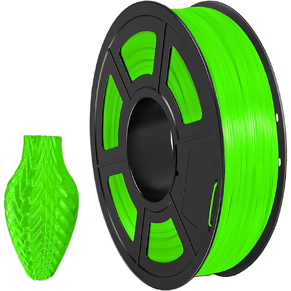 -/ Филамент NVPRINT TPU Trans. Green для 3D печати диаметр 1.75мм  длина 165 метров  масса 0,5 кг