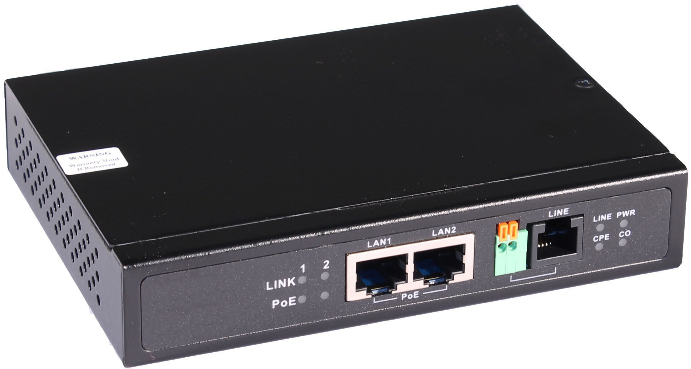 Удлинитель Ethernet OSNOVO TR-IP2PoE Удлинитель Ethernet (VDSL) на 2 порта до 3000м с функцией PoE. Соответствует стандартам PoE IEEE 802.3af/at. Автоматическое определение PoE устройств. До 30W на порт. Скорость передач