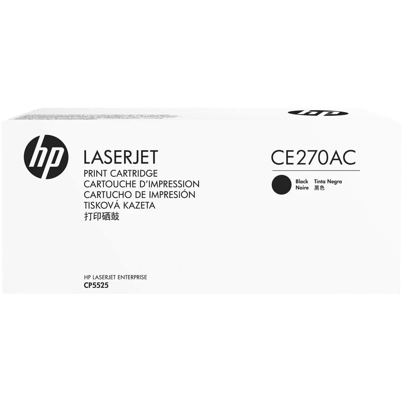 HP Картридж CE270AC лазерный черный (13500 стр)  (белая корпоративная коробка)