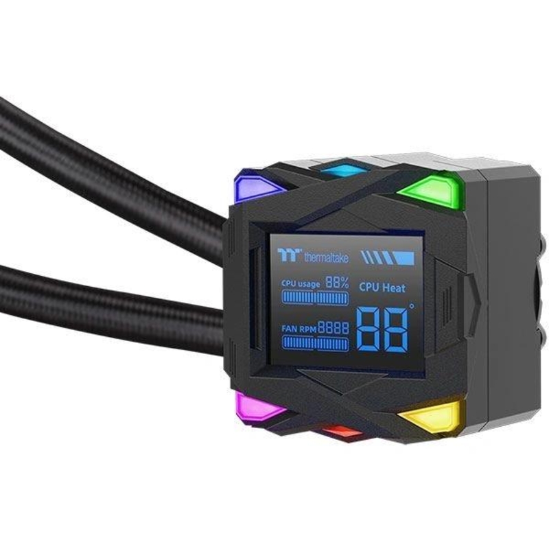 Система водяного охлаждения Thermaltake LA360-S ARGB Soc-AM5/AM4/1200/1700/1851 черный 4-pin 38.35dB Al+Cu LCD 360W Ret (CL-W462-PL12SW-A)