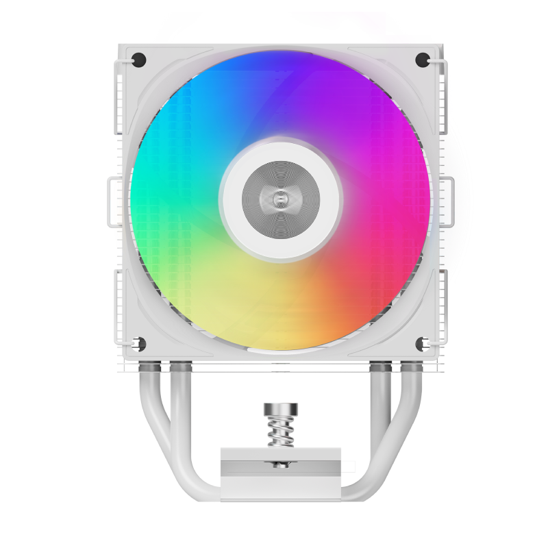 Кулер для процессора/ CPU Cooler PCCooler R400 ARGB WH (180W, 4-pin PWM, 133mm, Al/Cu, 4x6mm, ARGB, 1x92mm, 40.94CFM, 30dBA, 2200RPM, S: 1851/1700/1200/115X, AM5/AM4, white)