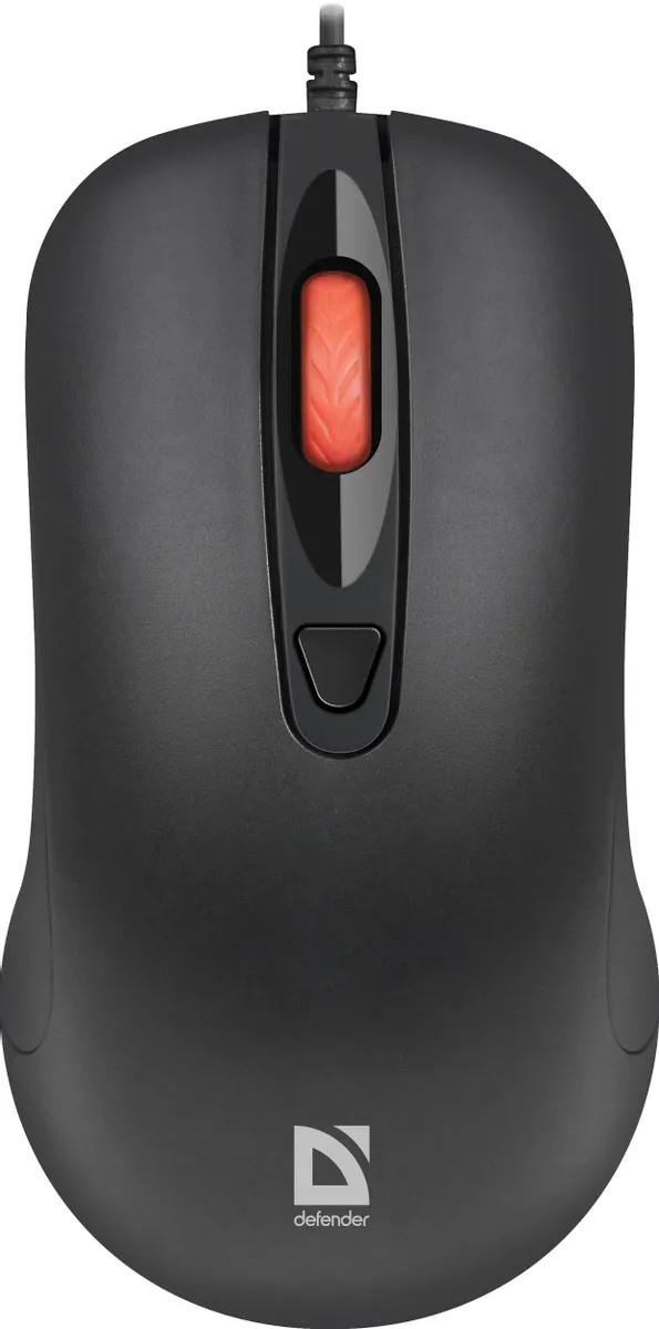 Мышь проводная DEFENDER Omega (Омега) MB-522 черный (USB, 1600dpi, 4but) (52522)