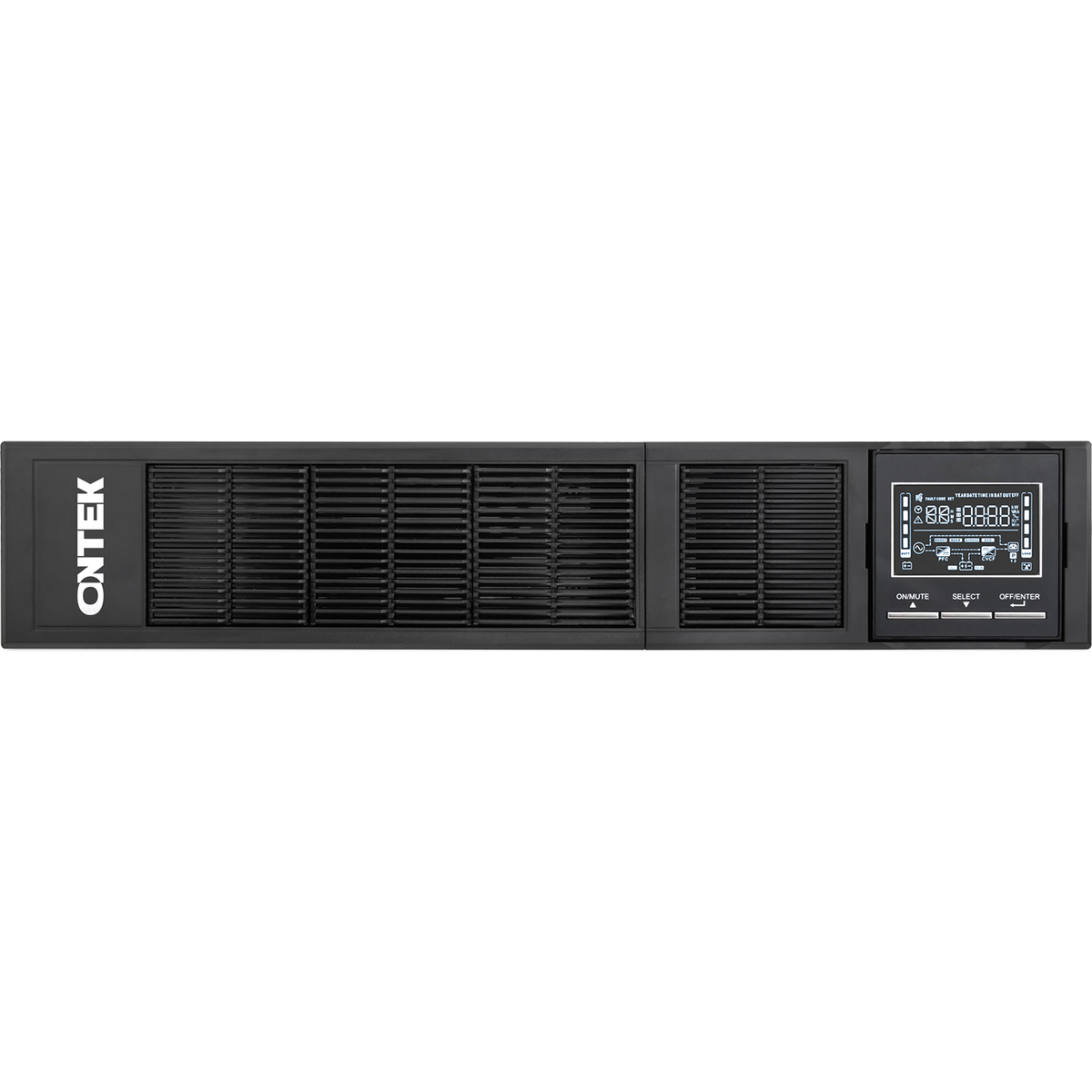 ИБП ONTEK SM RT 1,5, 1,5 кВА/1,5 кВт (PF=1), 1ф/1ф, 2U с внутренними аккумуляторами 3х12В/9Ач, 10 лет {1500ВА/1500Вт,12В/9Ач * 3 шт.}