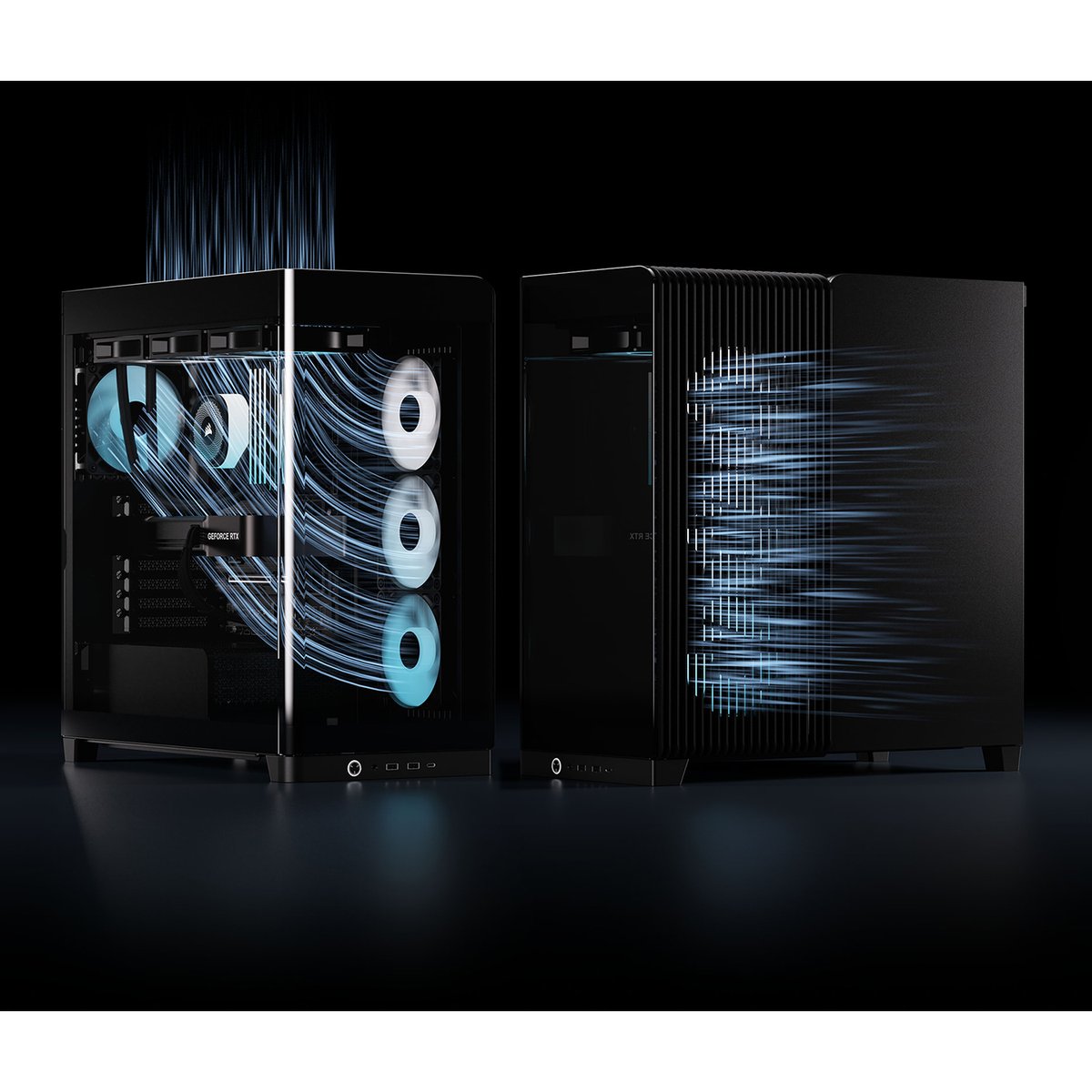 Корпус без блока питания/ Case Corsair Frame 4500X RS-R ARGB, Midi-Tower, TG, 3x120mm ARGB reverse fans, 2xUSB-A 3.2, 1xUSB 3.2 Type-C, E-ATX, ATX, mATX, mITX Black