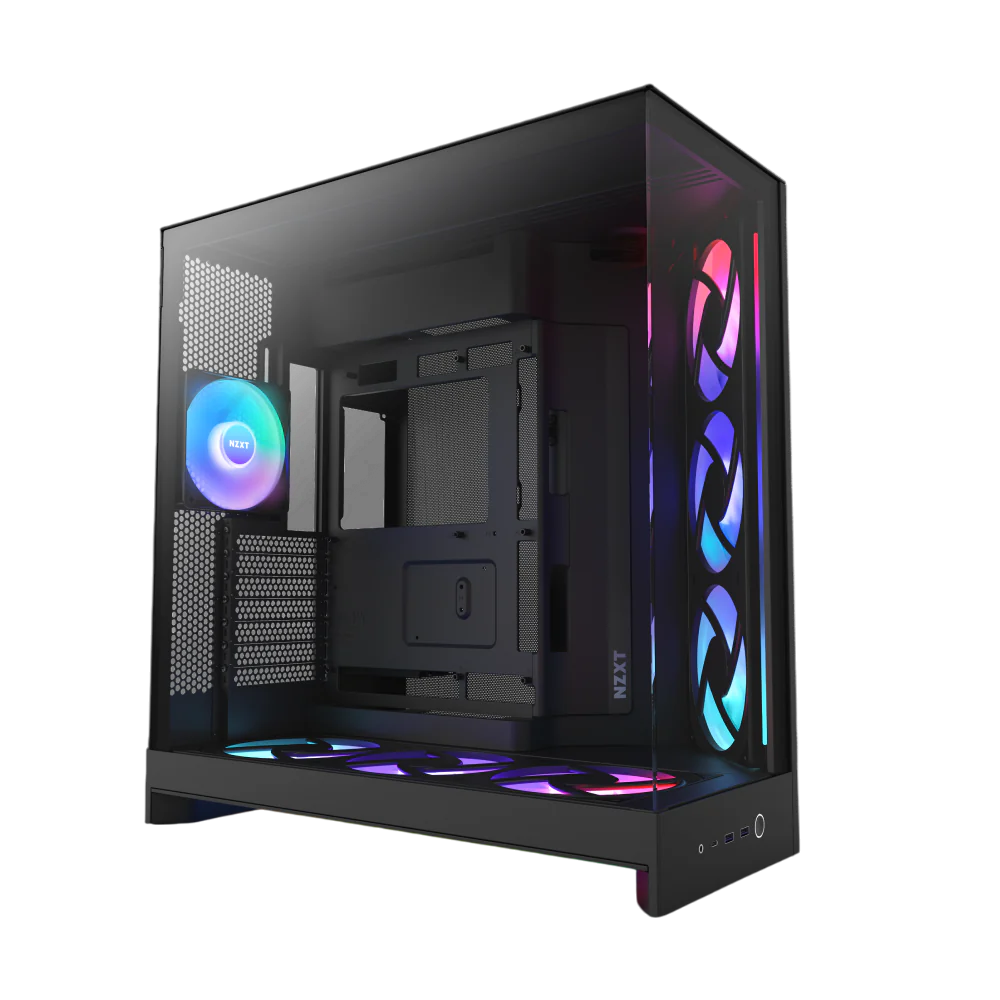 Компьютерный корпус без блока питания Case NZXT H9 Flow RGb+ (2025), Midi-Tower, TG, 6x140мм RGb + 1x120мм RGb, 2xUSB-A 3.2 + 1xUSB-C 3.2, E-ATX, ATX, mATX, mITX черный