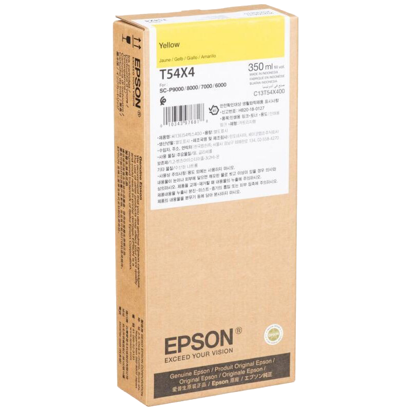 Картридж струйный Epson C13T54X400 желтый (350 мл.) для Epson SureColor SC-P6000/SC-P7000/SC-P8000/SC-P9000