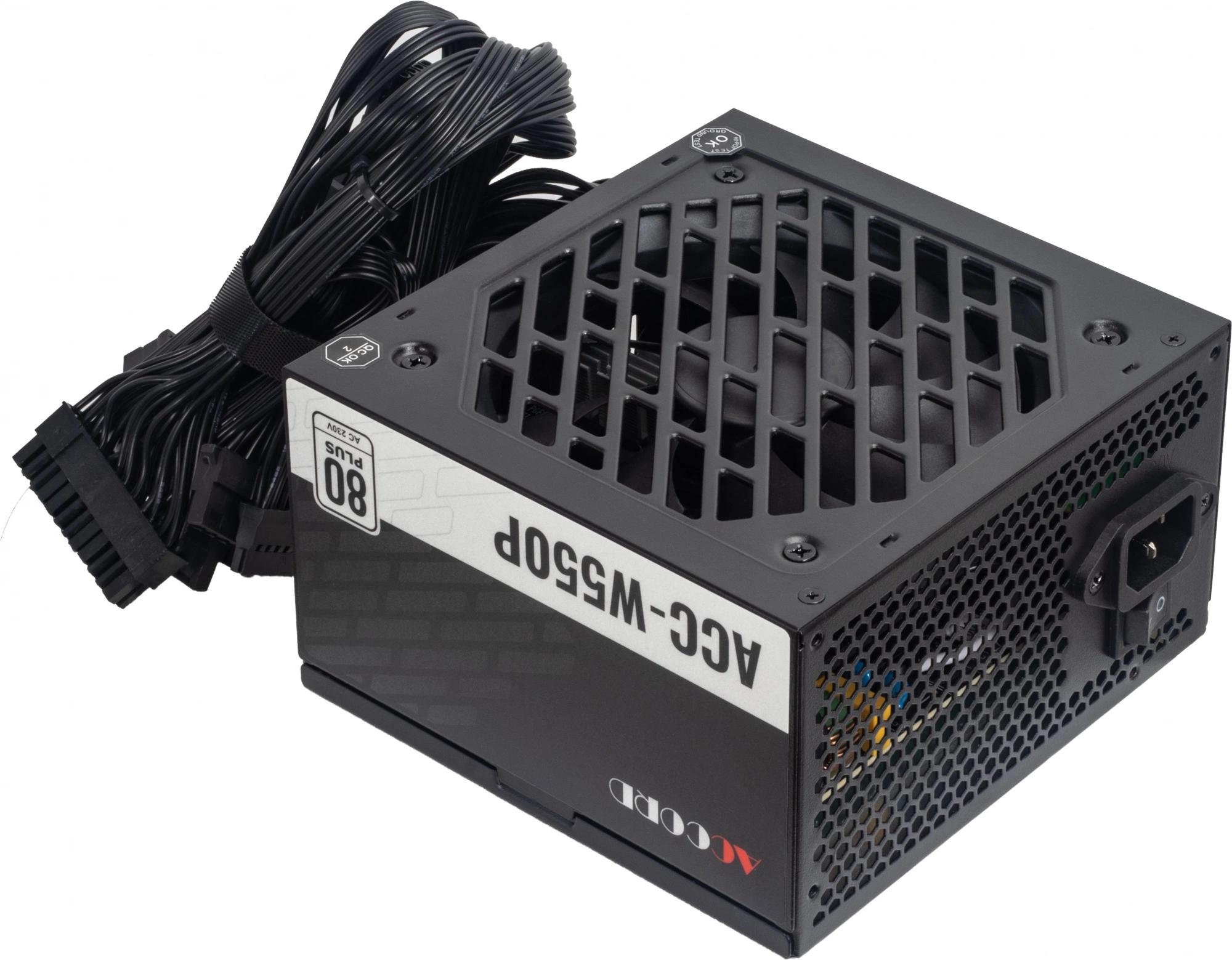 Блок питания Accord ATX 550W ACC-W550P 80 PLUS WHITE (20+4pin) 120mm fan 6xSATA [ACC-W550P]