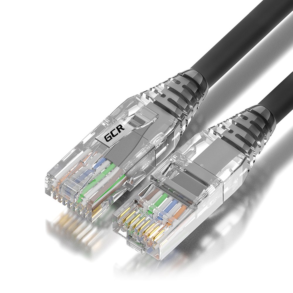 GCR Патч-корд 15.0m LSZH UTP кат.6А, серый, коннектор ABS, 24 AWG, ethernet high speed 10 Гбит/с, RJ45, T568B