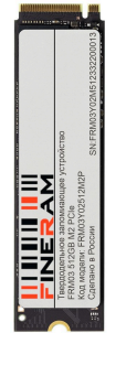Твердотельный накопитель/ Fineram SSD FRM03, 1000GB, M.2(22x80mm), PCIe 3.0 x4, TLC, R/W 3300/3000MB/s, IOPs 1 300 000/1 300 000, TBW 750