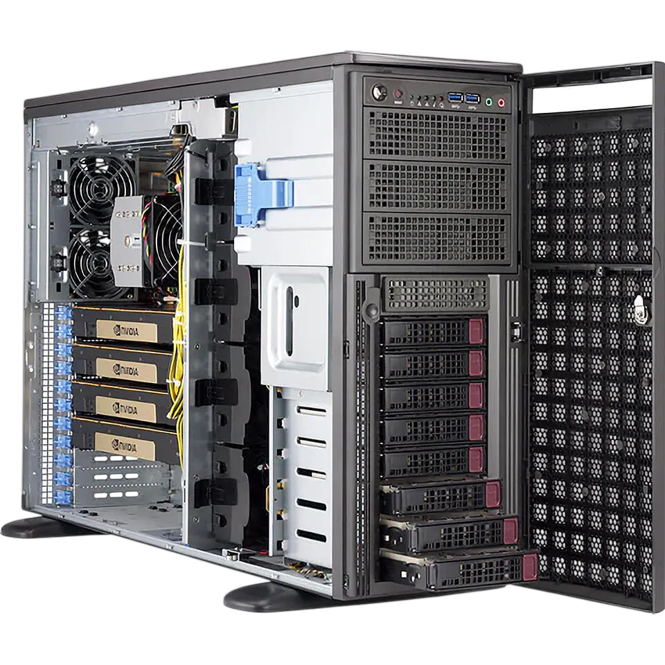 Серверный корпус/ Server Case Supermicro SC747BTS-R2K20BP 4U/Tower SuperChassis 8x 3.5"/2.5" SAS/SATA3 Hot-Swap, E-ATX 13.68x13, 1+1 R2200W
