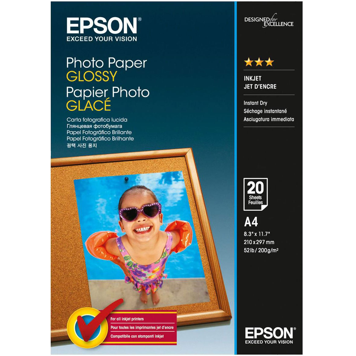 EPSON C13S042538 Photo Paper Glossy A4, 20p