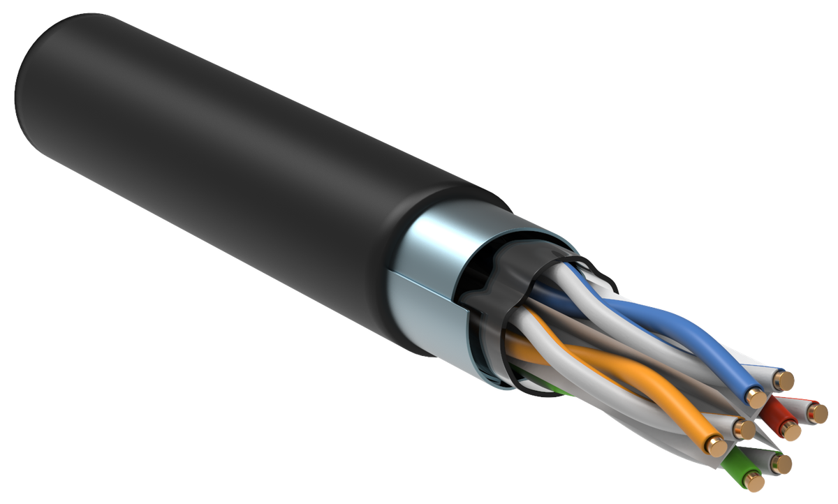 ITK LC3-C604-339 Каб. вп F/UTP, кат.6 4 x 2 x 23AWG solid LDPE 305м чер.