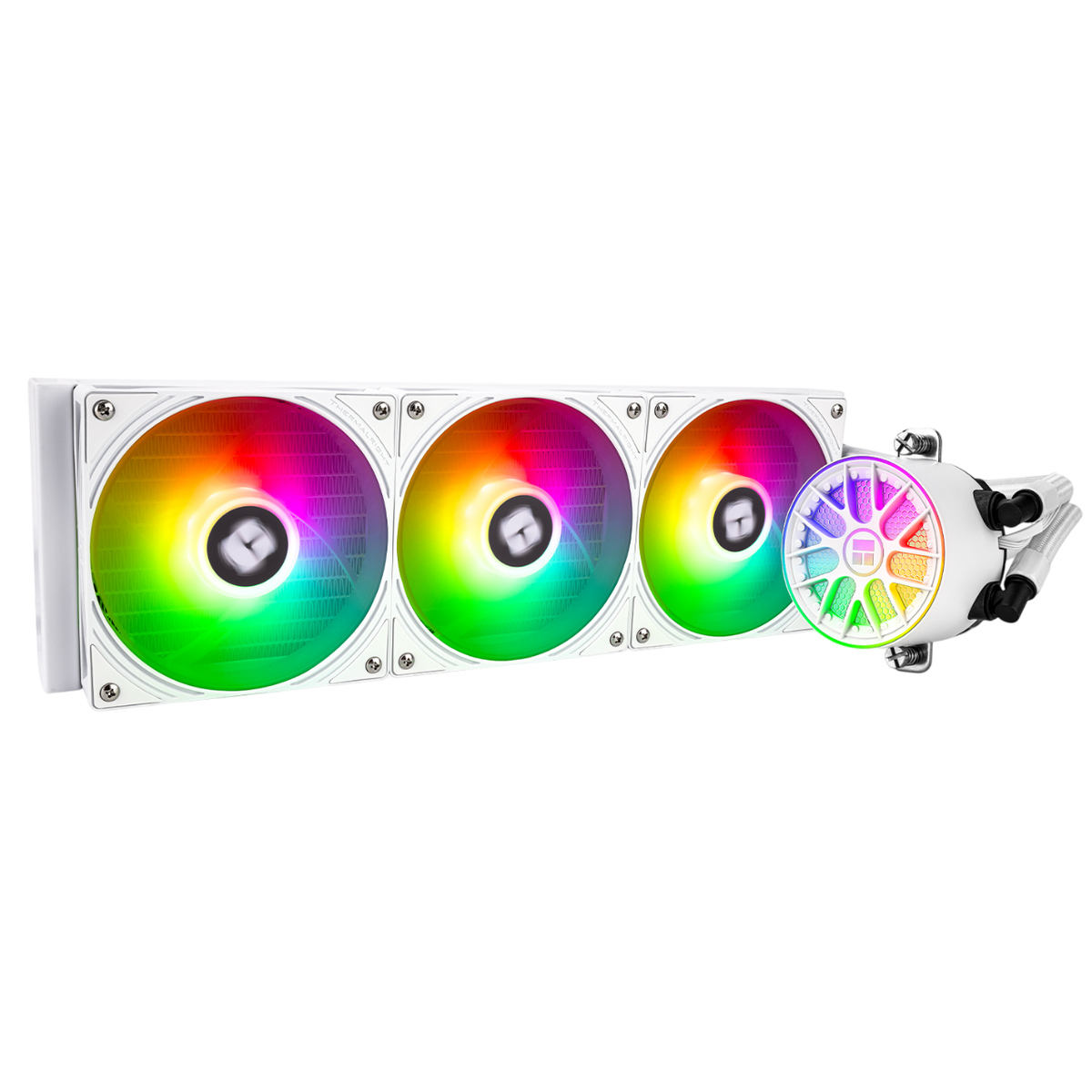 Система жидкостного охлаждения/ Water Cooling System Thermalright Aqua Elite 360 V6 (360mm, White, ARGB/ Fans: 3x120mm, 70.84CFM, 29.8dBA, 2000RPM/ Pump height 53.5mm, 2800RPM, Rad thickness 27mm/ S: 1700, 1200, 1851, 115X, AM5, AM4)