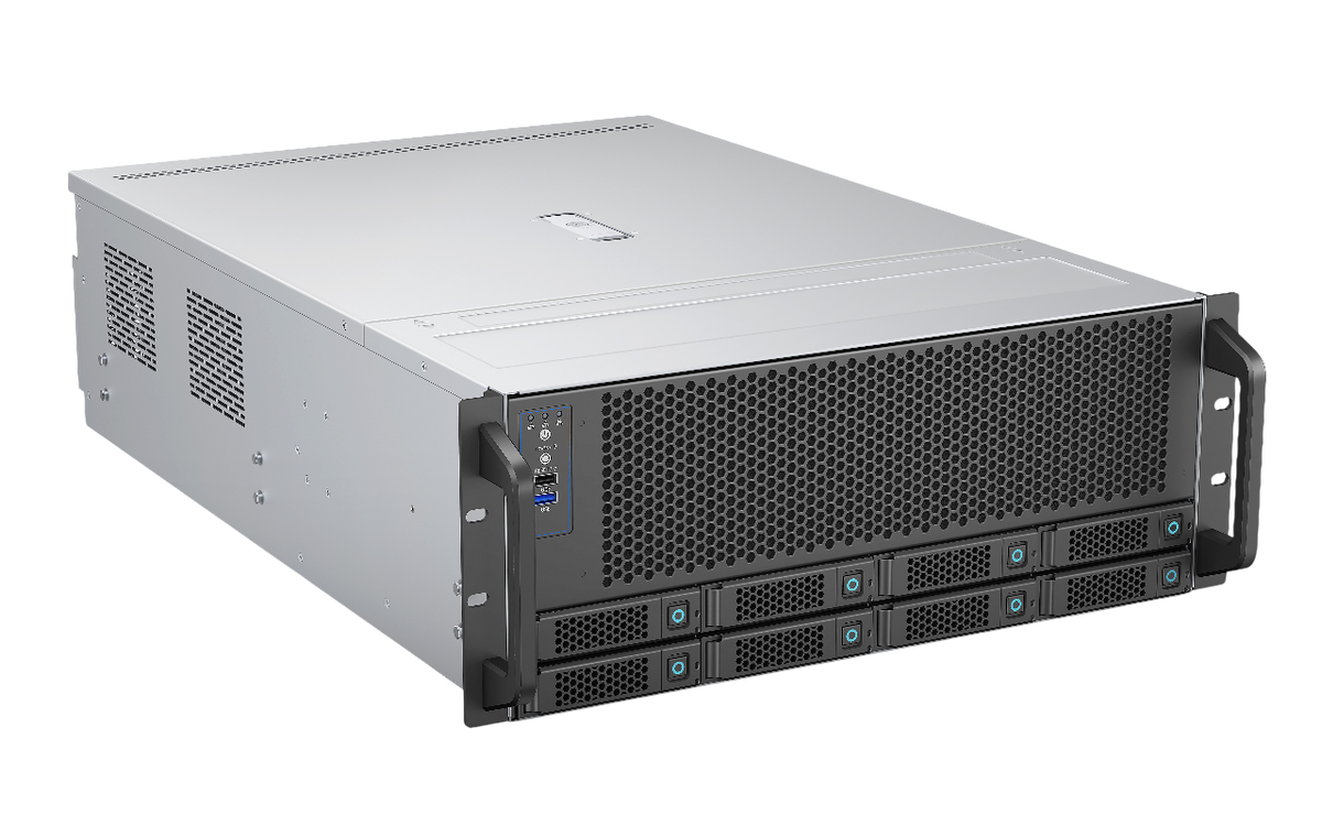 Серверный корпус/ Server case YCC YRM-46508A0, 4U, E-ATX, 8x3,5"/2,5" hotswap HDD bays, SAS/SATA 12GB/s  minisasHD backplane, 3x12038 PWM front fans, 2x8038 PWM rear fans, 2xUSB 3.0, 11xFHFL PCIe slots, depth 650mm, CRPS 1+1 2000W (2*CRPS2000D2) + PDB 3000W
