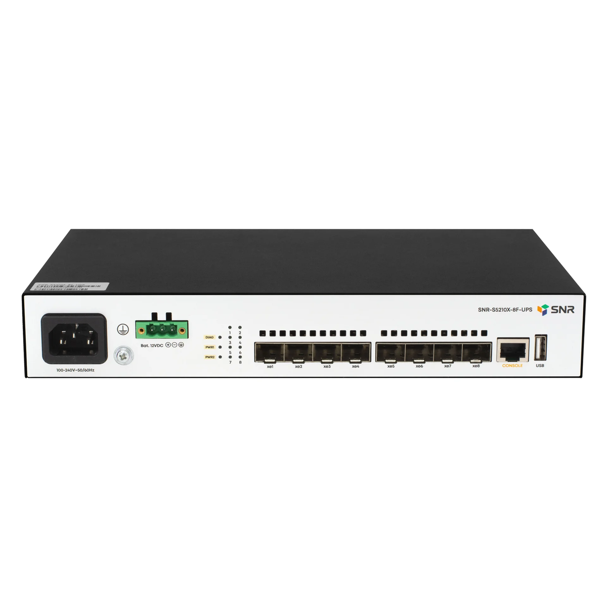 Коммутатор SNR SNR-S5210X-8F-UPS, L2+, 8×10G SFP+, UPS