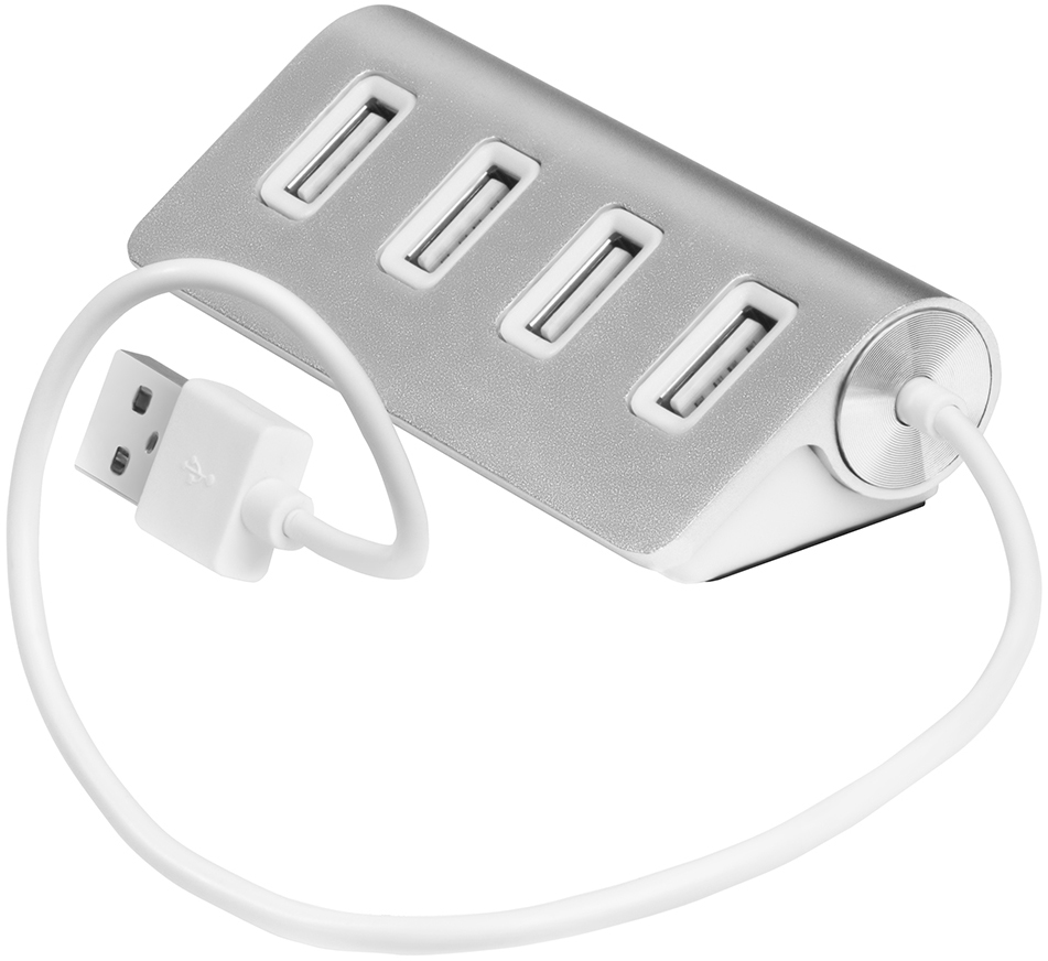 Разветвитель USB GCR GCR-UH224S, 4 порта, USB 2.0, 0.2 м