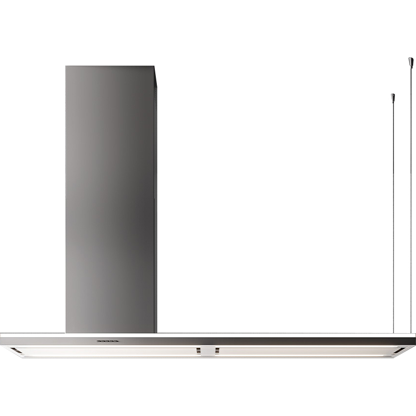 Вытяжка FALMEC LUMEN ISOLA NRS 175 SX, серия Silence - NRS, 175 см, островная, электронное/кнопочное управление, светодиодное освещение, периметральное всасывание, технология бесшумной работы NRS, 37 дБ, 4 скорости, отвод/циркуляция, интенсивный режим, макс. производительность 1280 м3/ч, угольный фильтр (опция), пульт ДУ (опция), энергоэффективность С, цвет нержавеющая сталь