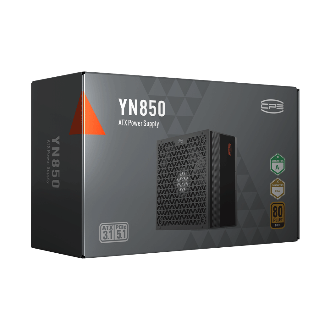 Блок питания ПК/ Power Supply PCCooler, 850W 80+ Gold (ATX, 3.1, PCIe 5.1 600W, Full modular, 1x24(20+4)pin 550mm, 2xCPU 8(4+4)pin 650mm, 3xPCIe 8(6+2)pin 500mm, 1x12V(2x6) 12+4pin 650mm, 3xSATA*3+MOLEX4pin*1 450+120+120+120mm , Active, 135x135mm, 150x150x86mm, APFC, OVP, UVP, OCP, SCP, OTP, OPP, SPD)