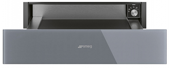 Встраиваемые принадлежности SMEG/ Подогреватель посуды, 60 см, высота 14 см, серебристое стекло Stopsol, открывание PUSH
