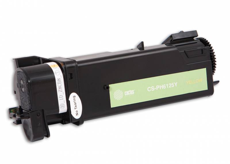 -/ Картридж лазерный Cactus CS-PH6125Y 106R01337 желтый (1000стр.) для Xerox Phaser 6125