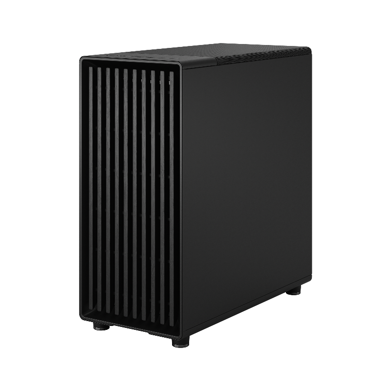 Корпус ПК без блока питания/ Case Fractal Design North TG Momentum Edition, Midi-Tower, 3x120mm, 2xUSB-A 3.2 + 1xUSB 3.2 Type-C ATX, mATX, mITX Wood panel, Black