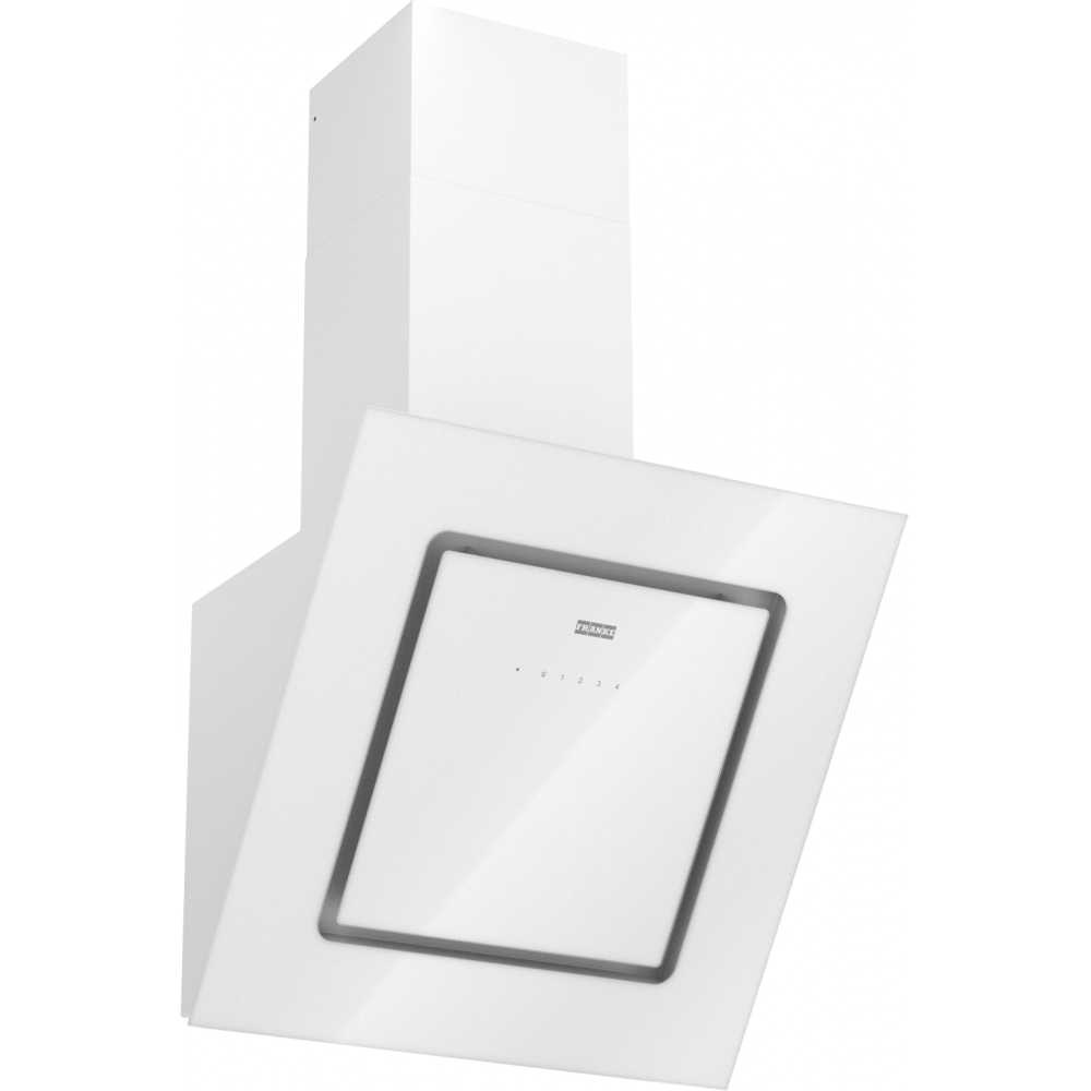 Вытяжка Franke/ BEST, Вытяжка Franke MELODY 60 WH, 60 см, наклонная, сенсорное управление, LED освещение, 3 скорости, 1000 м3/ч, таймер, пульт ДУ, цвет белый