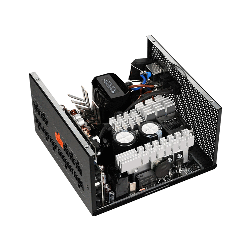 Блок питания ПК/ Power Supply PCCooler, 850W 80+ Gold (ATX, 3.1, PCIe 5.1 600W, Full modular, 1x24(20+4)pin 550mm, 2xCPU 8(4+4)pin 650mm, 3xPCIe 8(6+2)pin 500mm, 1x12V(2x6) 12+4pin 650mm, 3xSATA*3+MOLEX4pin*1 450+120+120+120mm , Active, 135x135mm, 150x150x86mm, APFC, OVP, UVP, OCP, SCP, OTP, OPP, SPD)