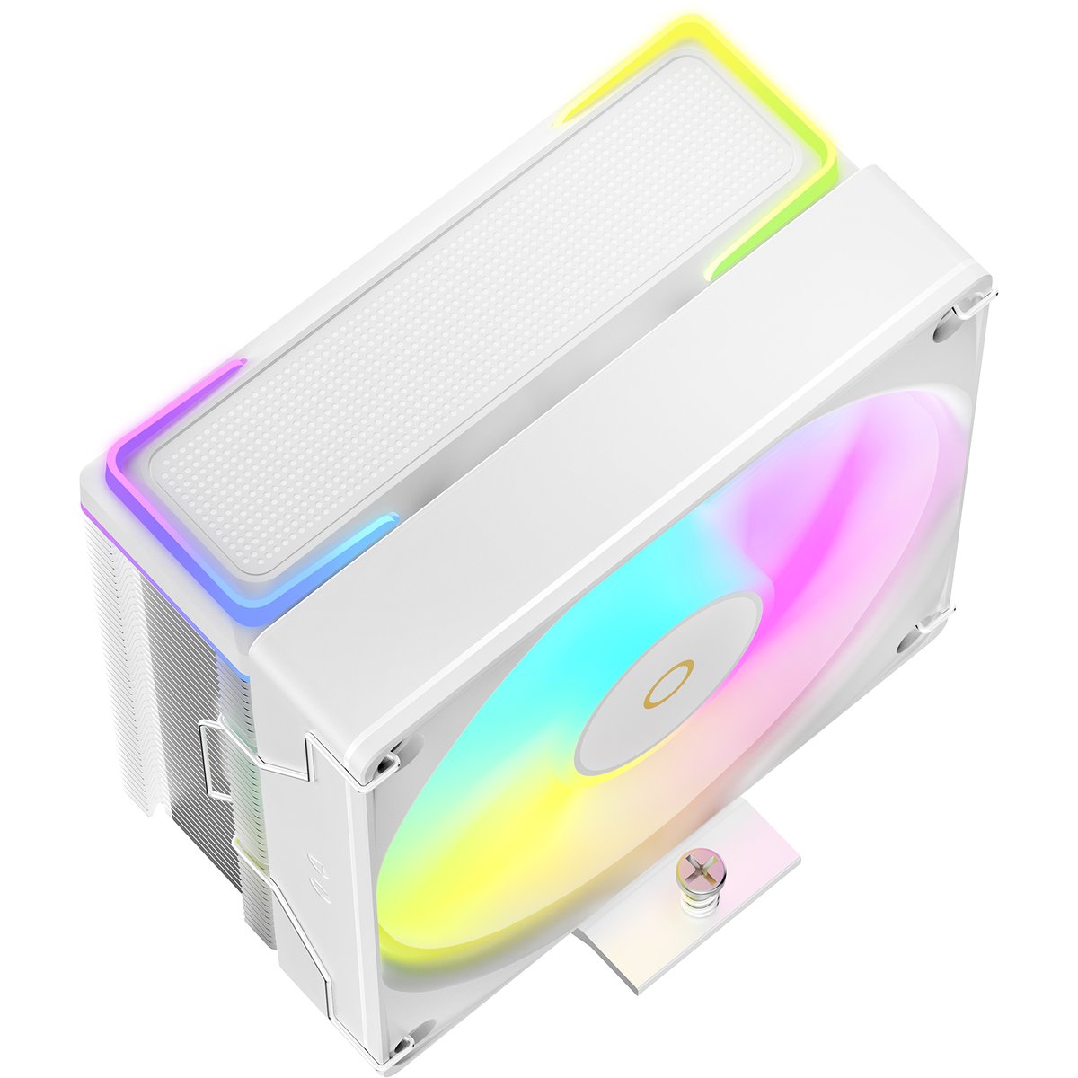 Кулер для процессора/ CPU Cooler Ocypus Delta A40 SE WH ARGB (190W, 4-pin PWM, 147mm, Al/Cu, 4x6mm, ARGB, 1x120mm, 60CFM, 31dBA, 1800RPM, S: 1851/1700/1200/115X, AM5/AM4, white)