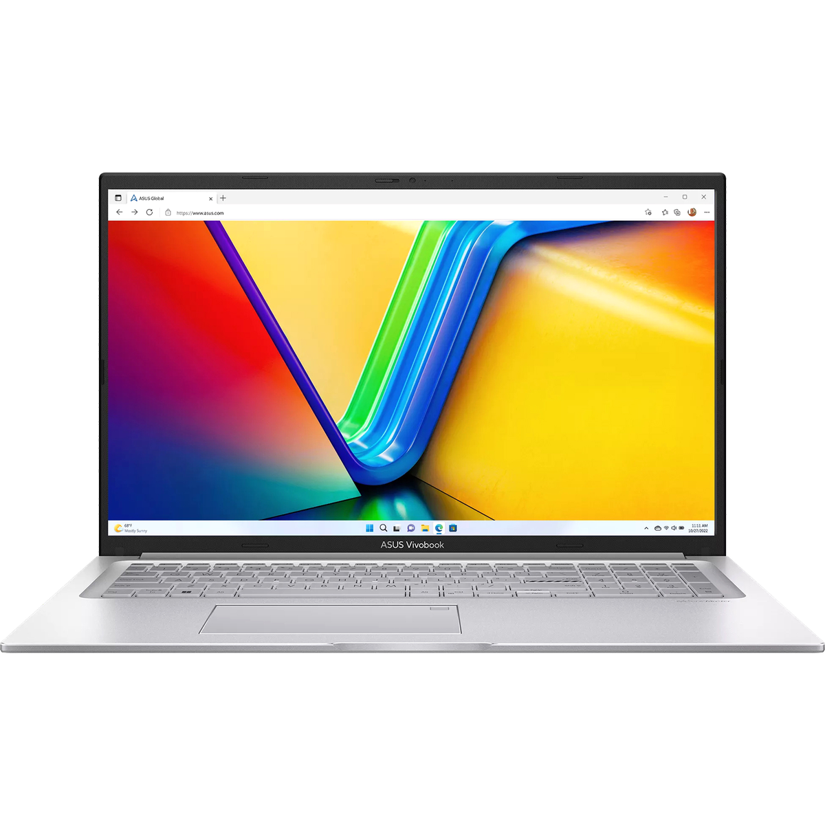 Ноутбук/ ASUS X1704VA-AU1107 17.3"(1920x1080 (матовый) IPS)/Intel Core 7 150U(1.8Ghz)/16384Mb/1024PCISSDGb/noDVD/Int:Shared/Cam/BT/WiFi/50WHr/war 1y/2.1kg/Cool Silver/DOS