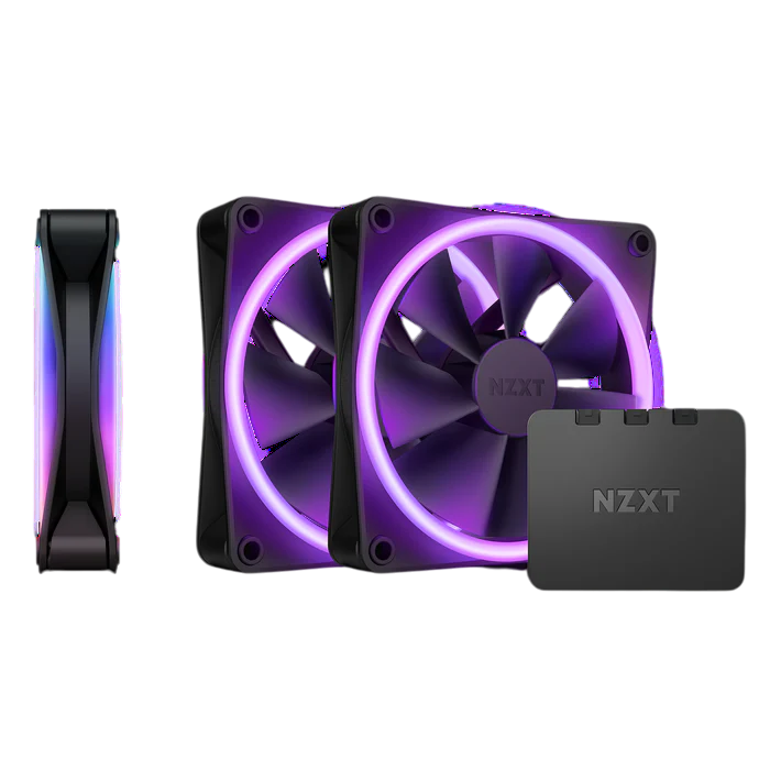 Вентилятор для корпуса Case Cooler NZXT F120 RGb DUO Triple Pack (120x120x25мм, 4-pin PWM, RGb, 48.58CFM, 29dBA, 1800RPM, белый, 3pcs)