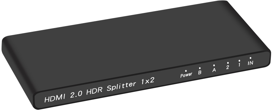 GCR Разветвитель HDMI v2.0, 1 на 2 выхода, 4Kx2K 60Hz, 18Гбит/c, 4:4:4, ультратонкий корпус