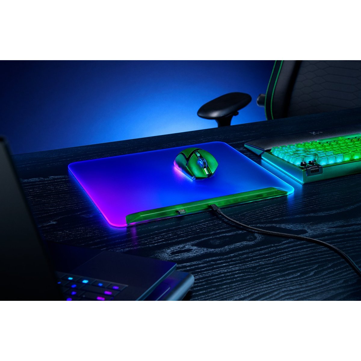 Коврик для мыши Razer Firefly V2 Pro - Phantom Green Ed./ Razer MousePad Firefly V2 Pro - Phantom Green Ed.