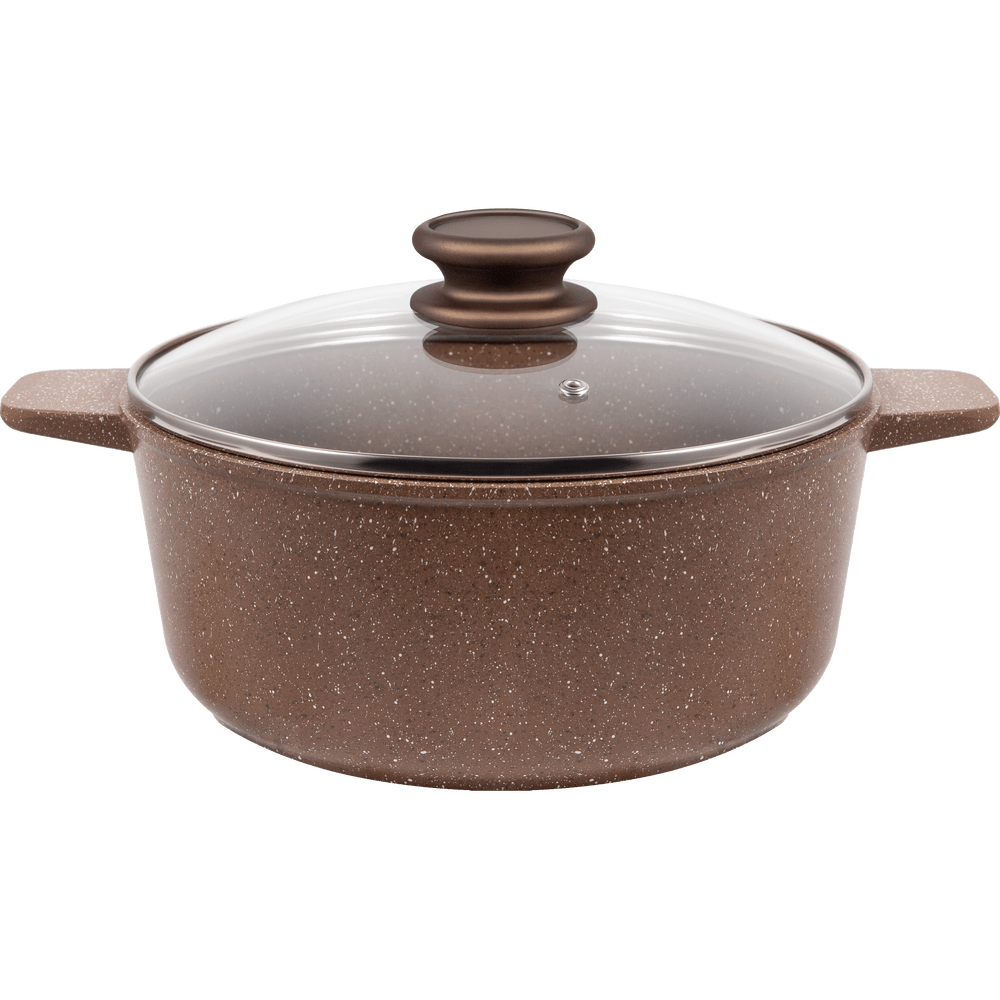 Кастрюля MAUNFELD/ Кастрюля MAUNFELD CARMEL MF22CRM01CR из литого алюминия со стеклянной крышкой, 22 см, 3 л