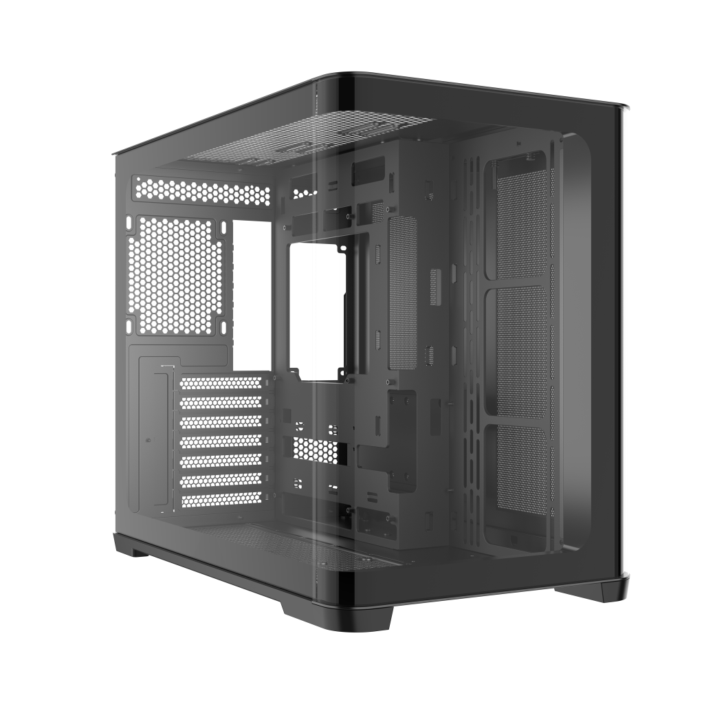 Корпус ПК без блока питания/ Case SAMA V60E Black, Midi-Tower, TG, no fans, 2xUSB 3.0 + 1xUSB 3.2 Type-C, ATX, mATX, mITX Black