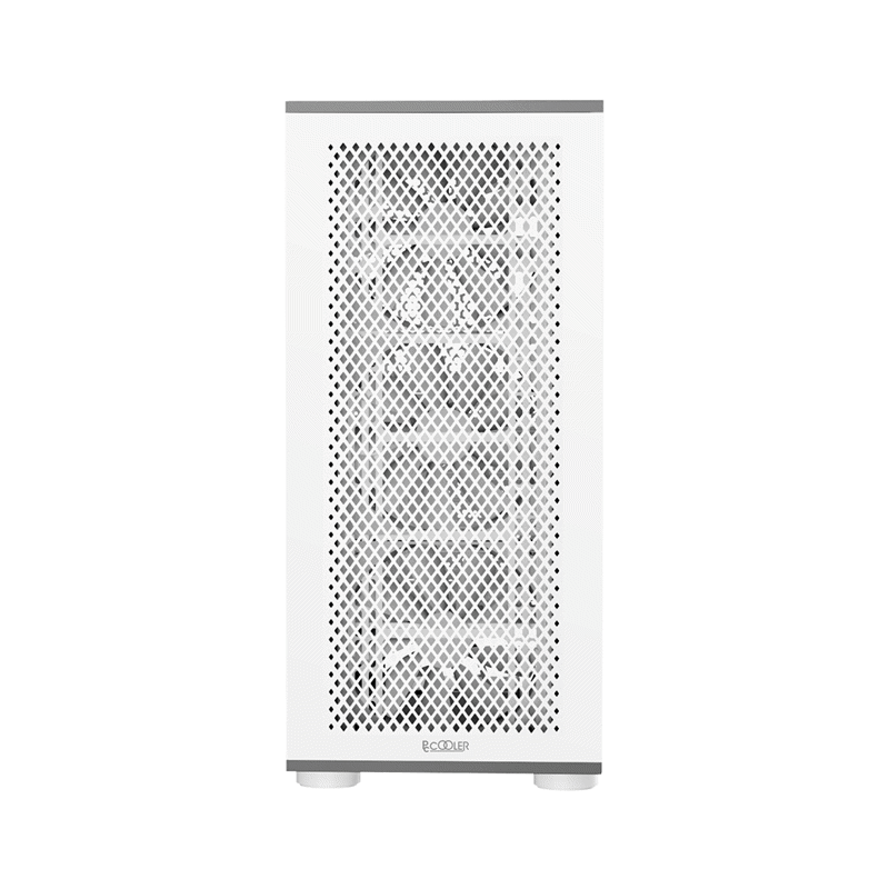 Корпус без блока питания/ Case PCCooler ME200 MESH WH, Midi-Tower, TG, Mesh, 3x120mm ARGB, 1xUSB-A 3.0 + 2xUSB-A 2.0, E-ATX, ATX, mATX, mITX White