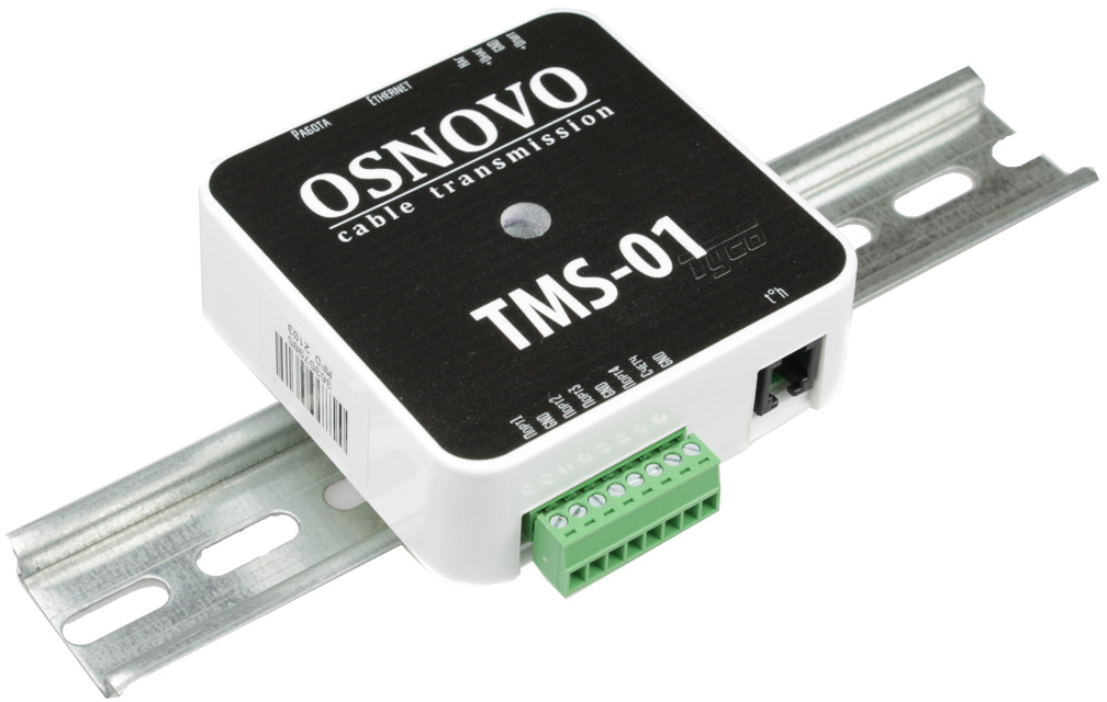 Контроллер OSNOVO TMS-01 Контроллер для организации системы мониторинга посредством сети Ethernet. Позволяет подключать датчики температуры, влажности, напряжения, а также датчики типа «сухой контакт». Рекоменду